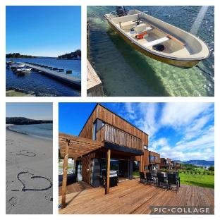 New funkis cabin by the sea in Hervik, boat rental