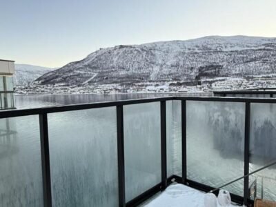 Tromso city center ocean view