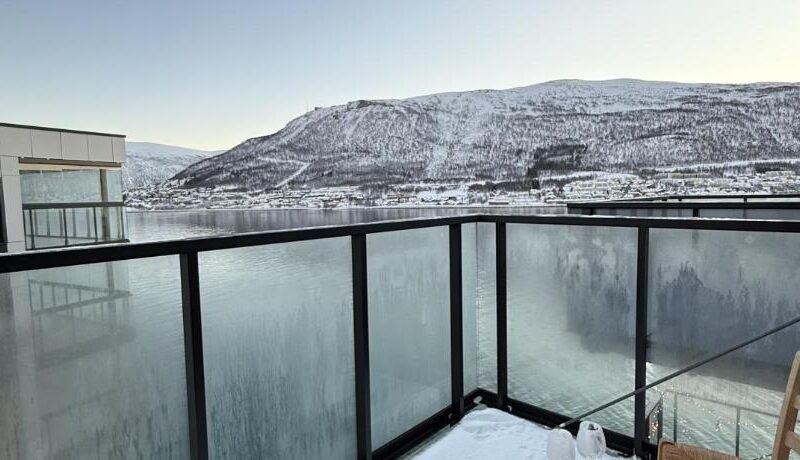 Tromso city center ocean view