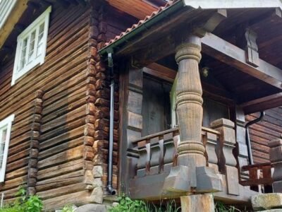 Beautiful place among forests and fields in a good old style