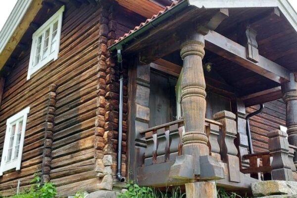 Beautiful place among forests and fields in a good old style