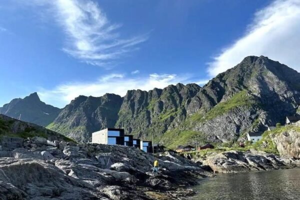 High end sea cabins at A in Lofoten