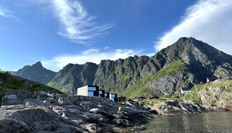 High end sea cabins at A in Lofoten