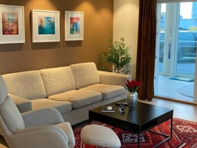 Modern apartment with mountain and sea view