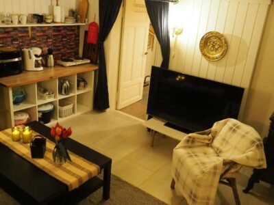 Riverside Bliss – Cozy 1-Bedroom Apartment with Parking & WiFi near Tvedestrand