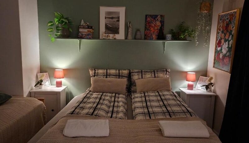 Peaceful farmroom with free sauna, wifi, parking and northern light